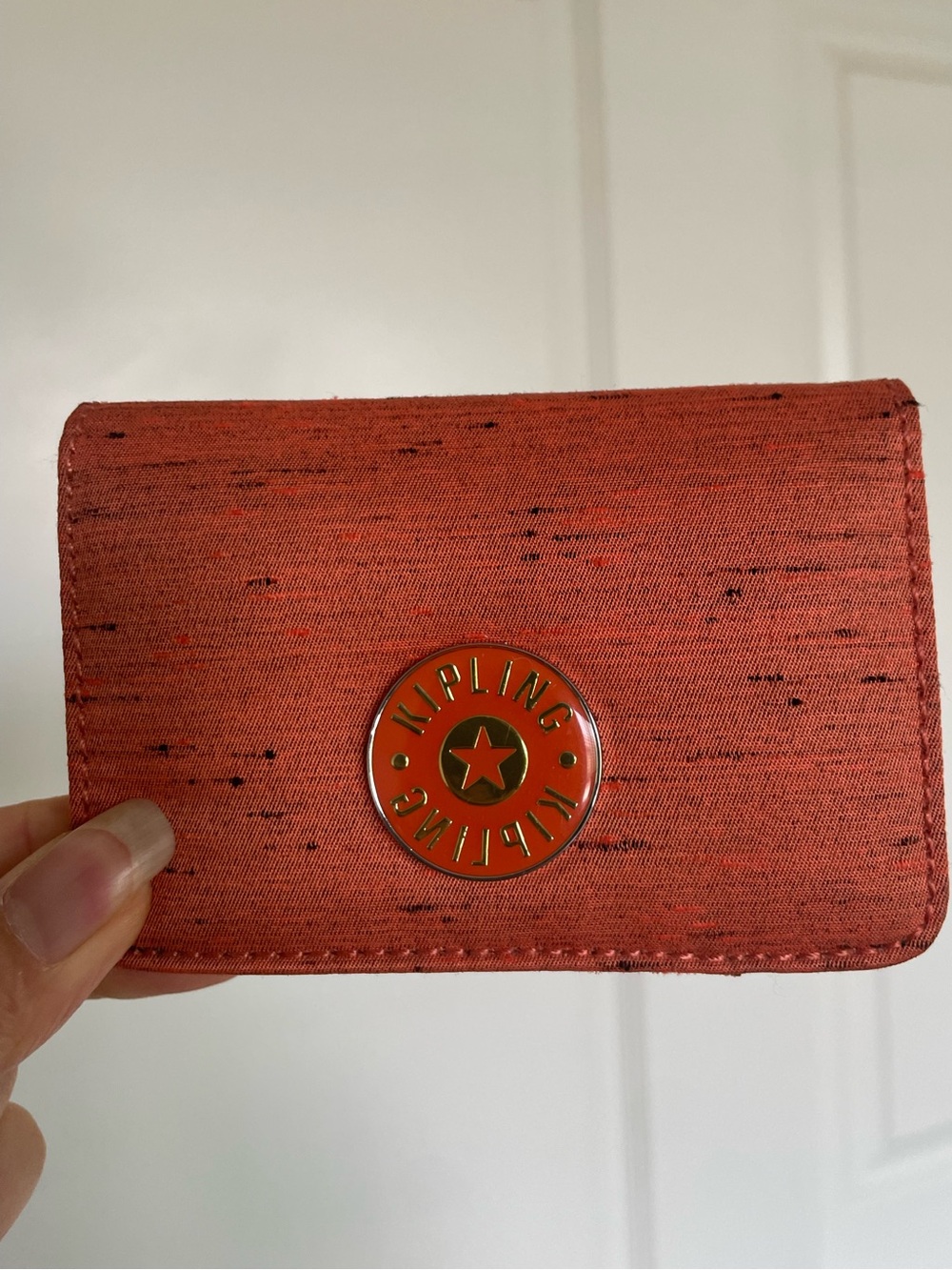 Kipling Orange Textured Wallet